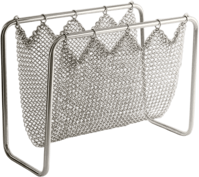 Metal Mesh Magazine Rack