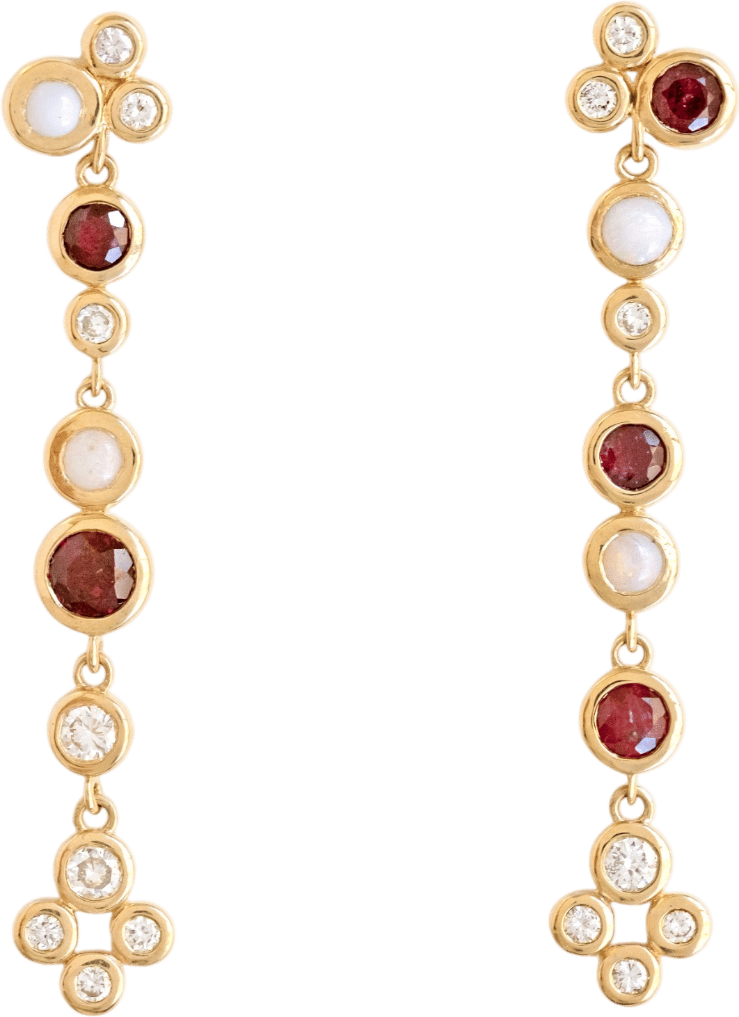 Opal and Ruby Earrings by Spur