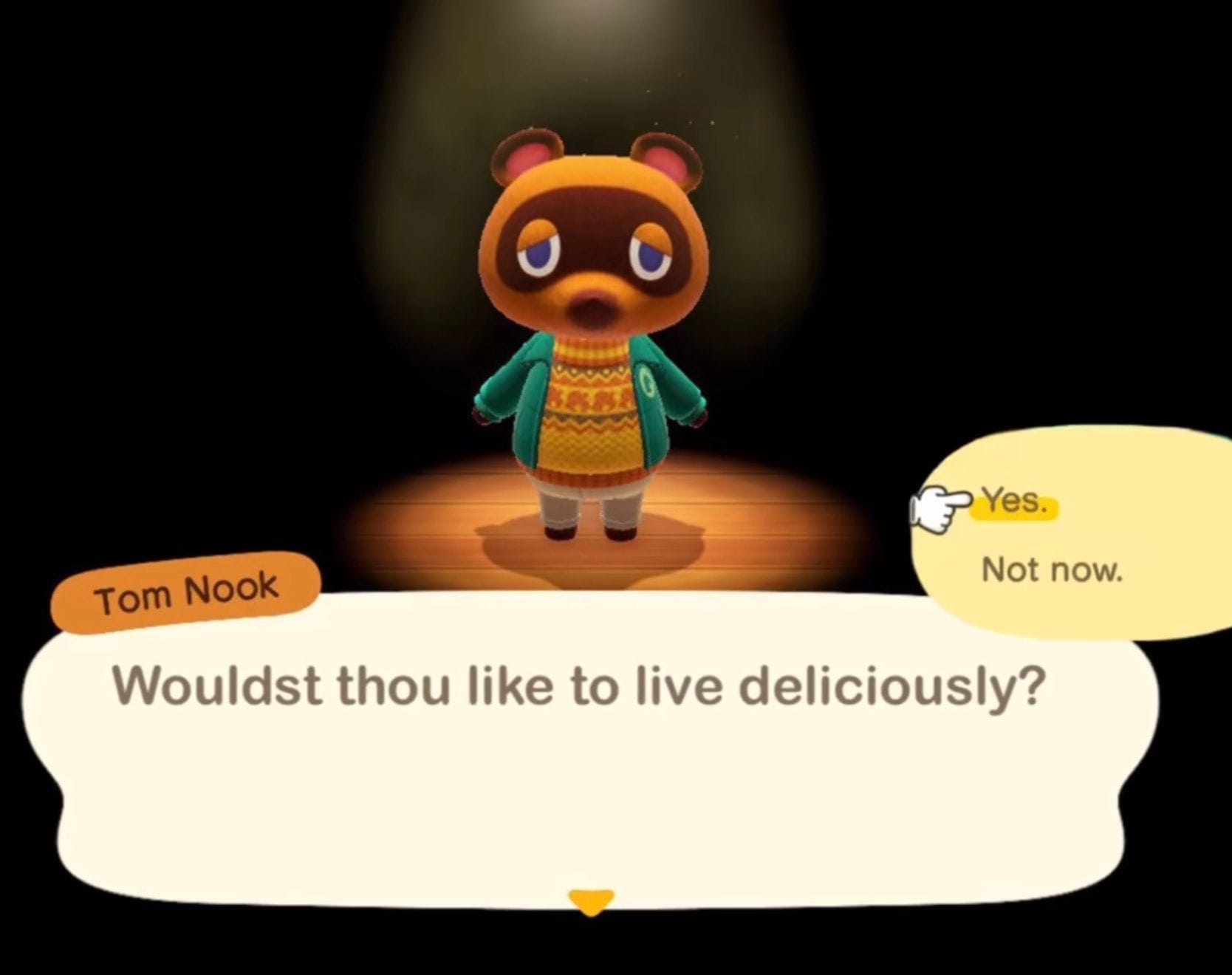 Tom Nook Black Phillip