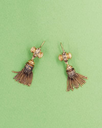 Custom Gold Tassel Earrings