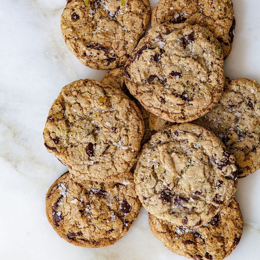 Pistachio and Dark Chocolate Cookies