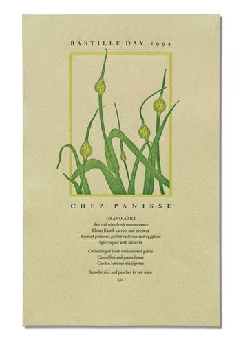 Menus for Chez Panisse