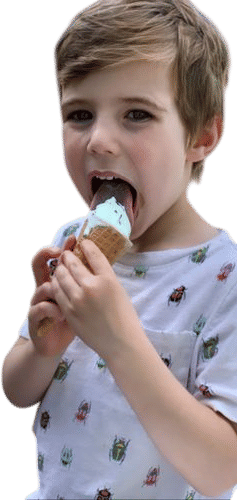 Dessert Walks - aka taking your popsicle to go and walk around the block.