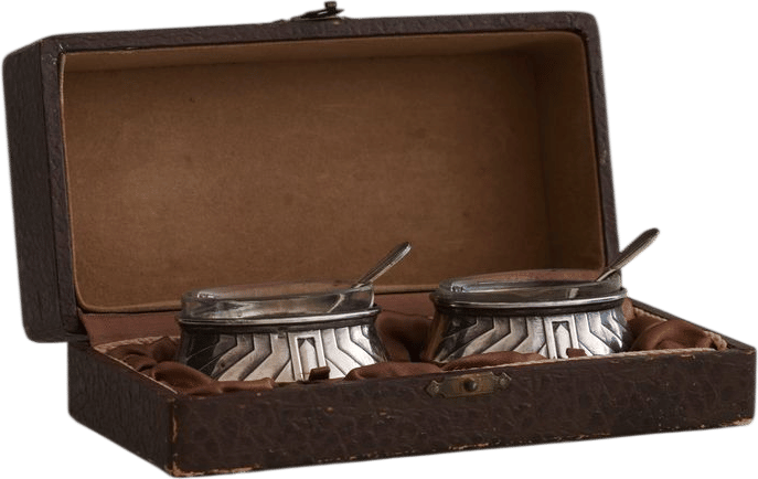 Art Deco Salt & Pepper Holder Set