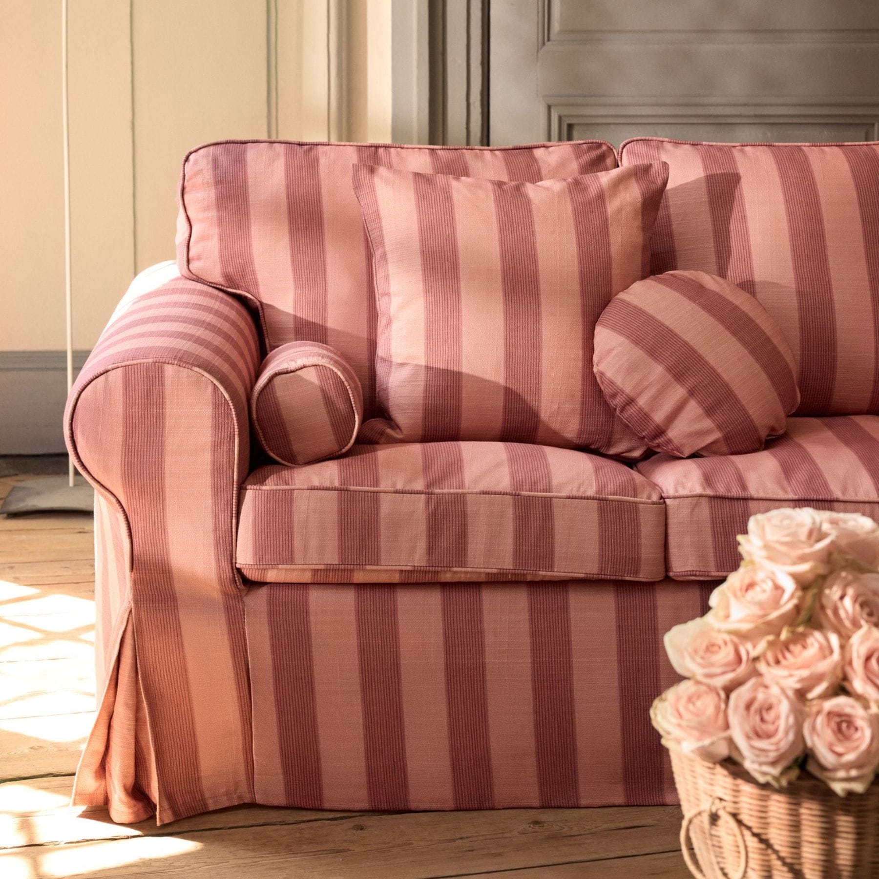 IKEA Ektorp, 3 Seater sofa bed cover with piping - Bemz