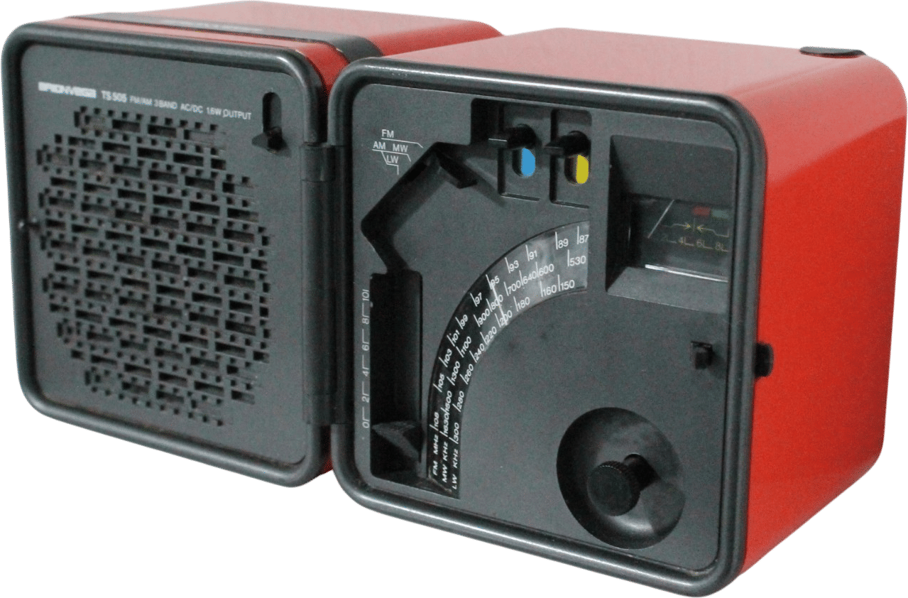 Brionvega TS505 - Cube Radio - Red - Restored - Furniture - Modernism -