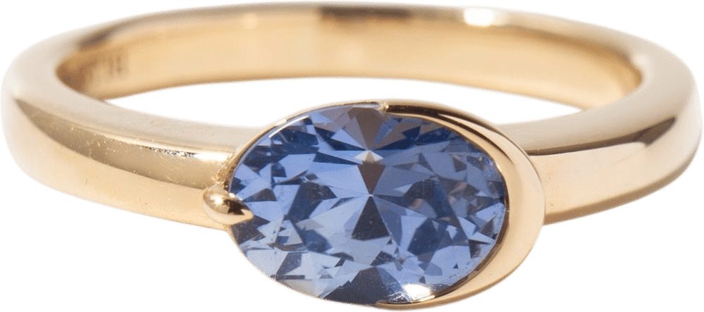 1.52 ct Violet Blue Oval Sapphire Luminous Ring