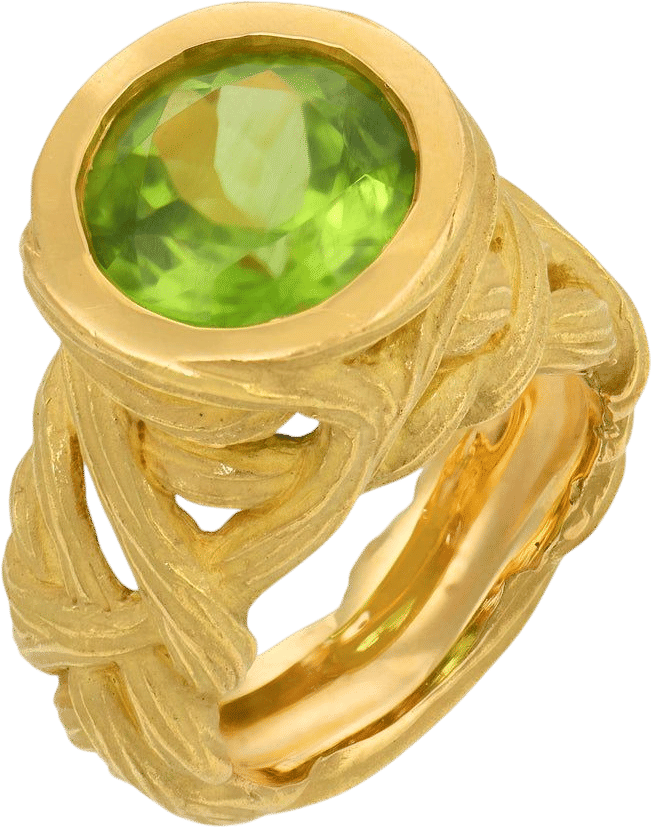 Angela Cummings 3.50ct Peridot 18k Gold Ring