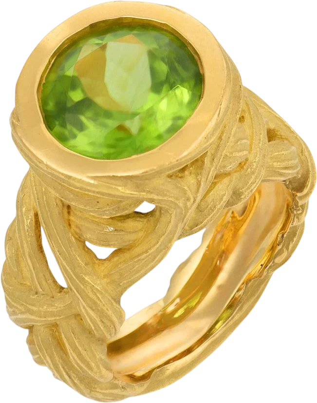 Angela Cummings 3.50ct Peridot 18k Gold Ring