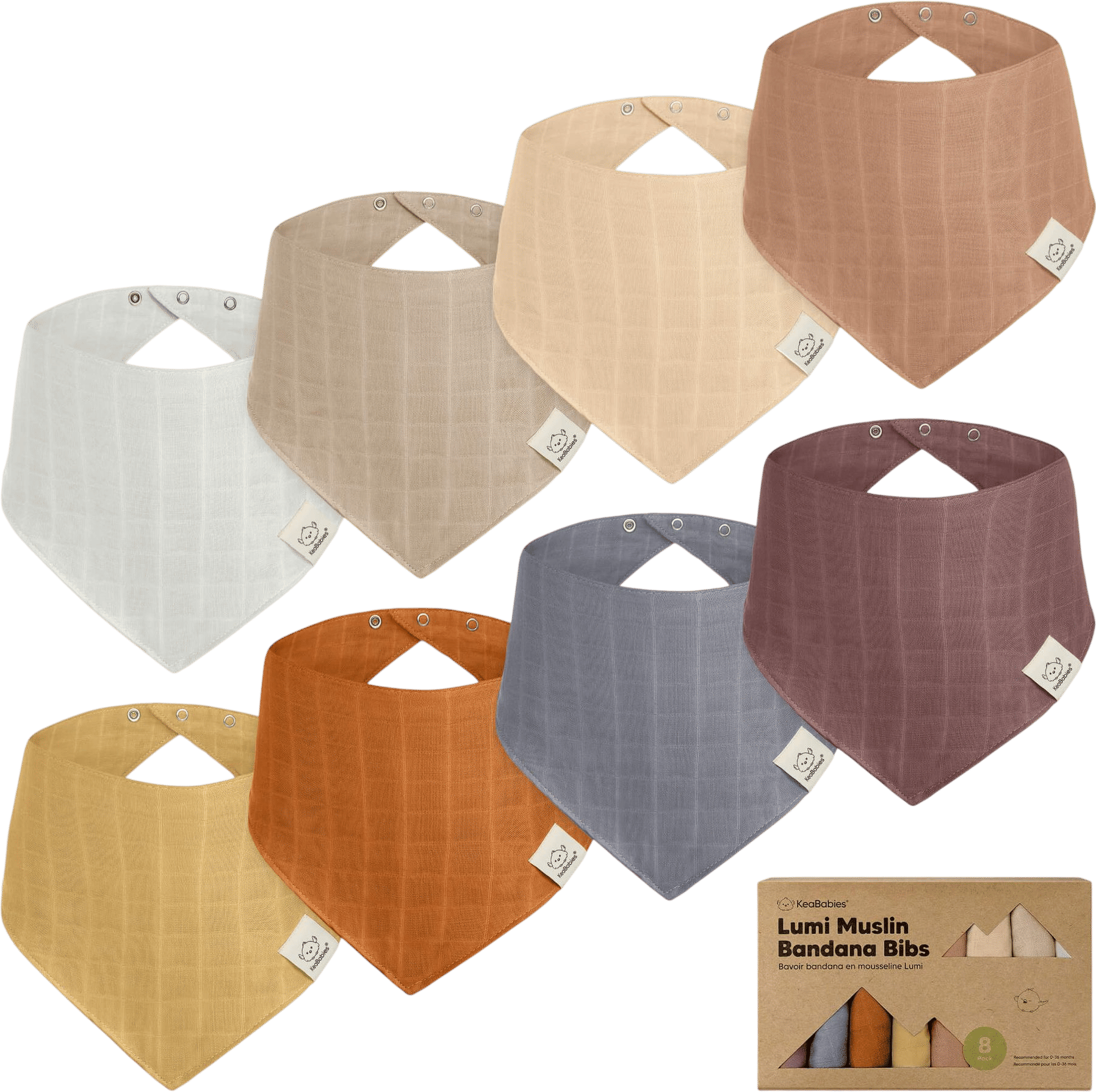 Organic Cotton Baby Bandana Bibs /// KeaBabies