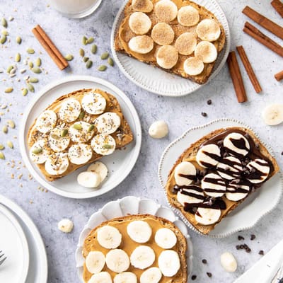 Peanut/Almond Butter Banana Toast Recipe