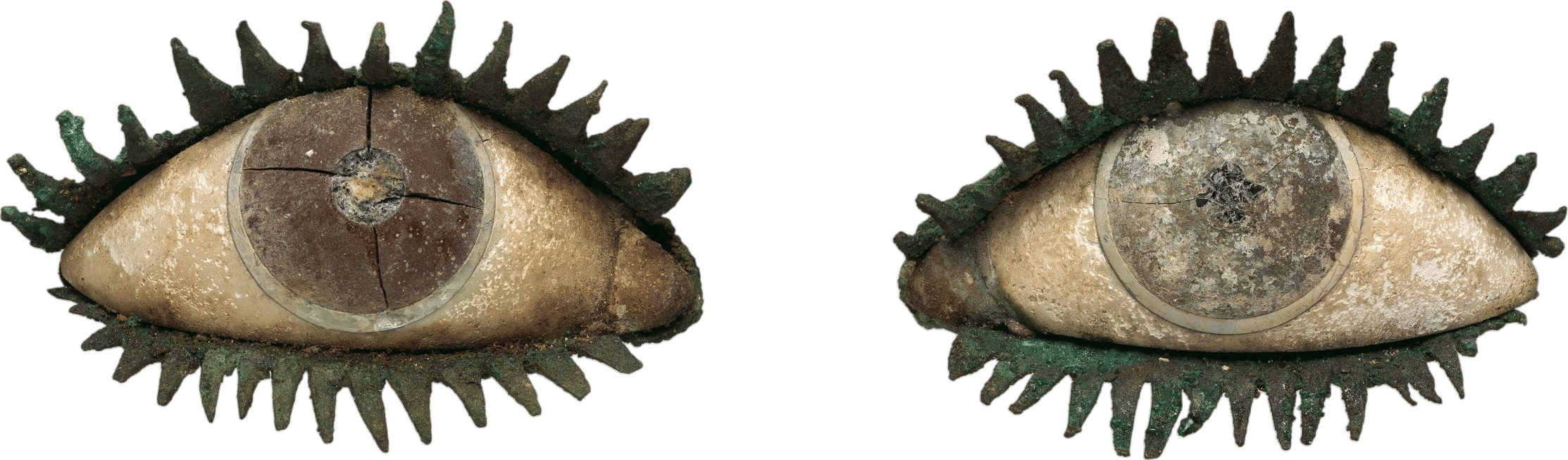 pair of bronze eyes