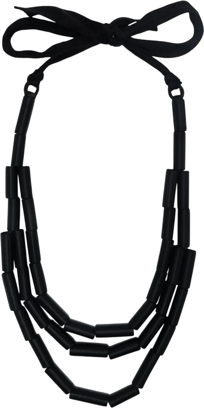 Pre-Owned 2000s Triple-Strap Silk Sautoir Necklace