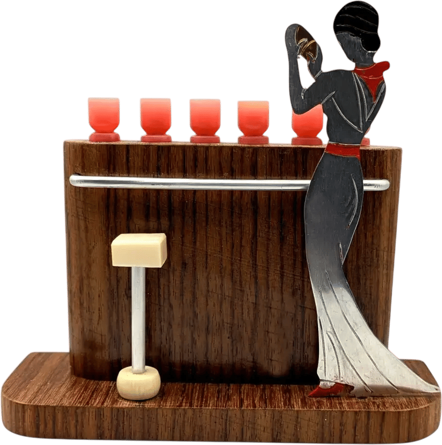 Art Deco Novelty Cocktail Sticks ‘Cocktails’ by Sudre, French, 1930’s