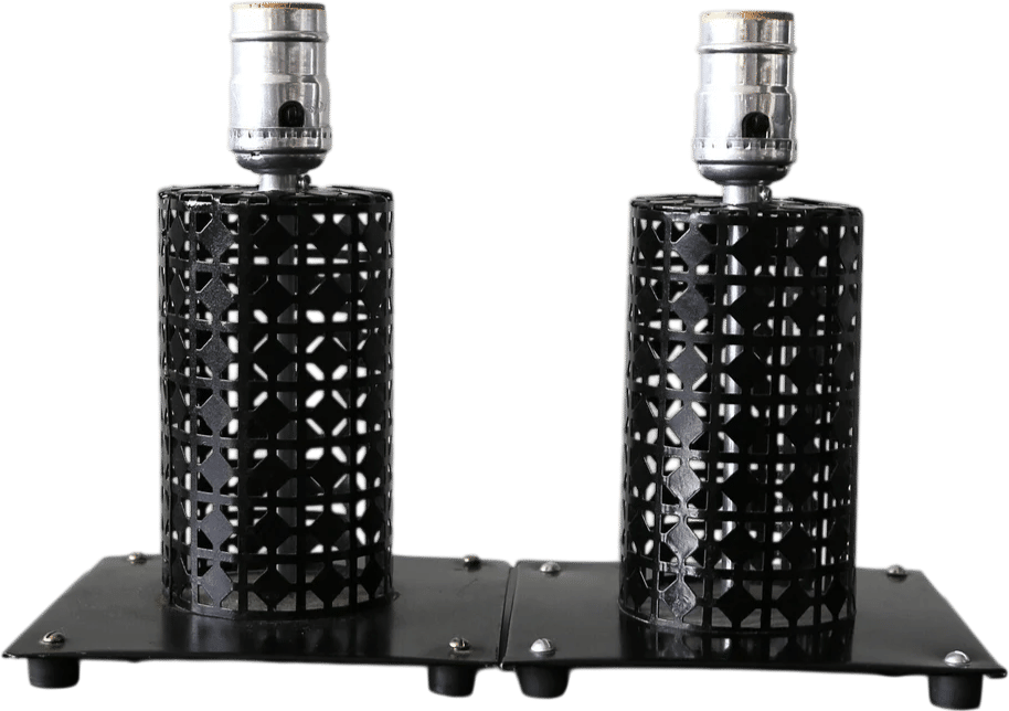 Atomic Perforated Metal Table Lamp