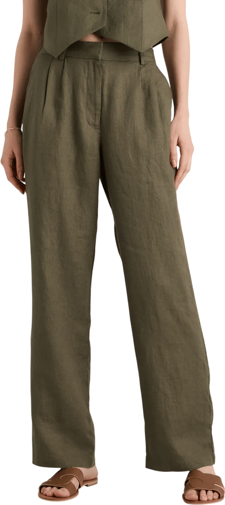 Quince 100% European Linen Pleated Trouser