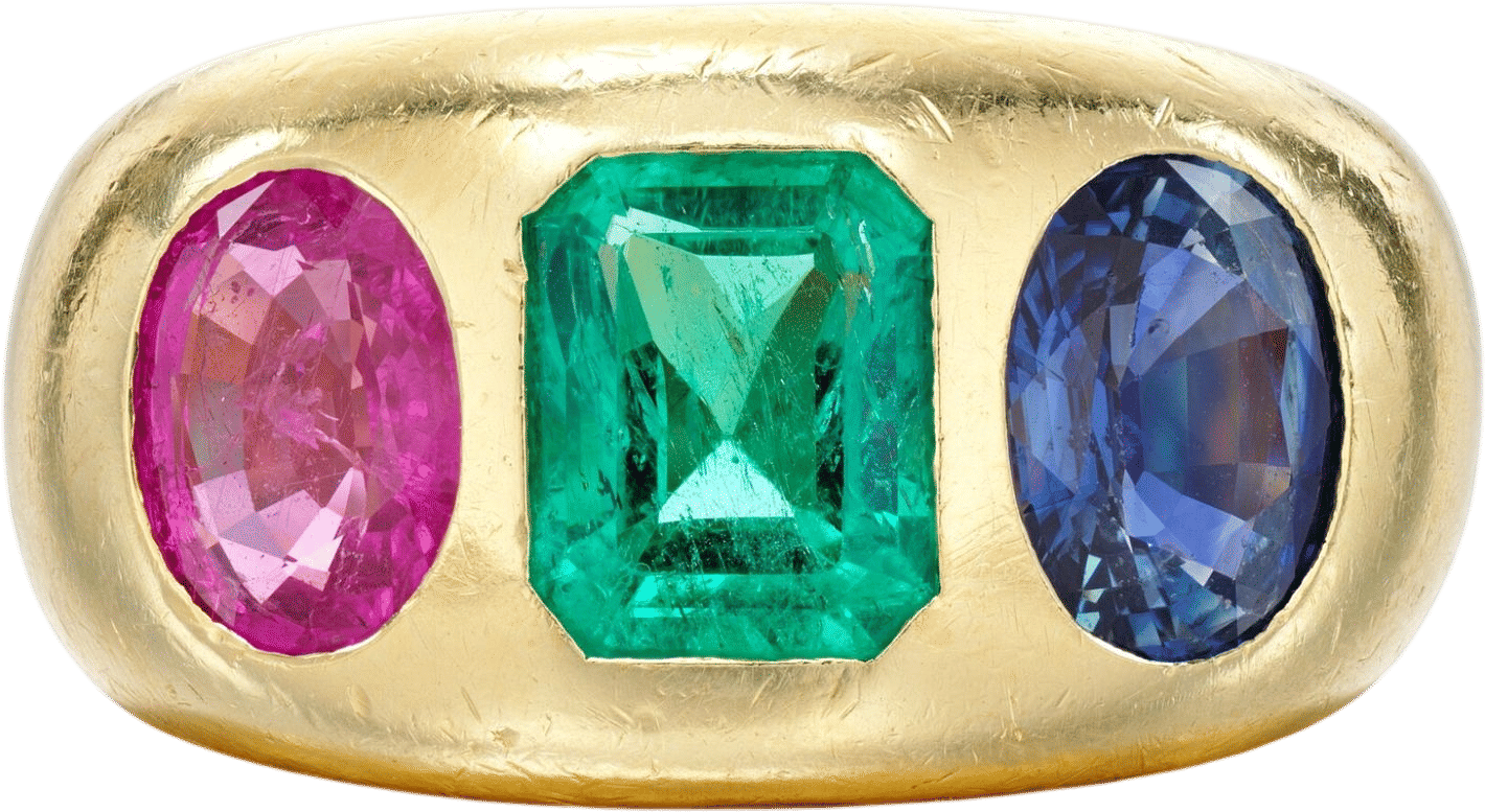 Ruby, Emerald and Sapphire Ring