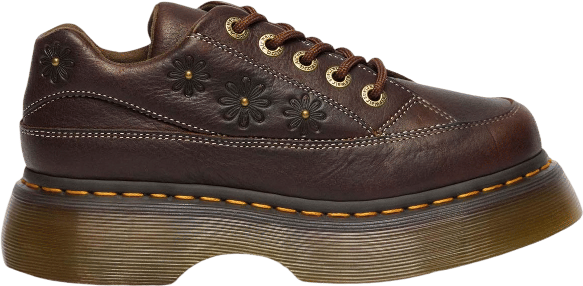 Dr. Martens Buzz 5-Eye Flower Grizzly Leather Shoes