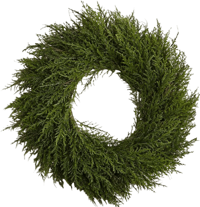 24'' Faux Cedar Wreath