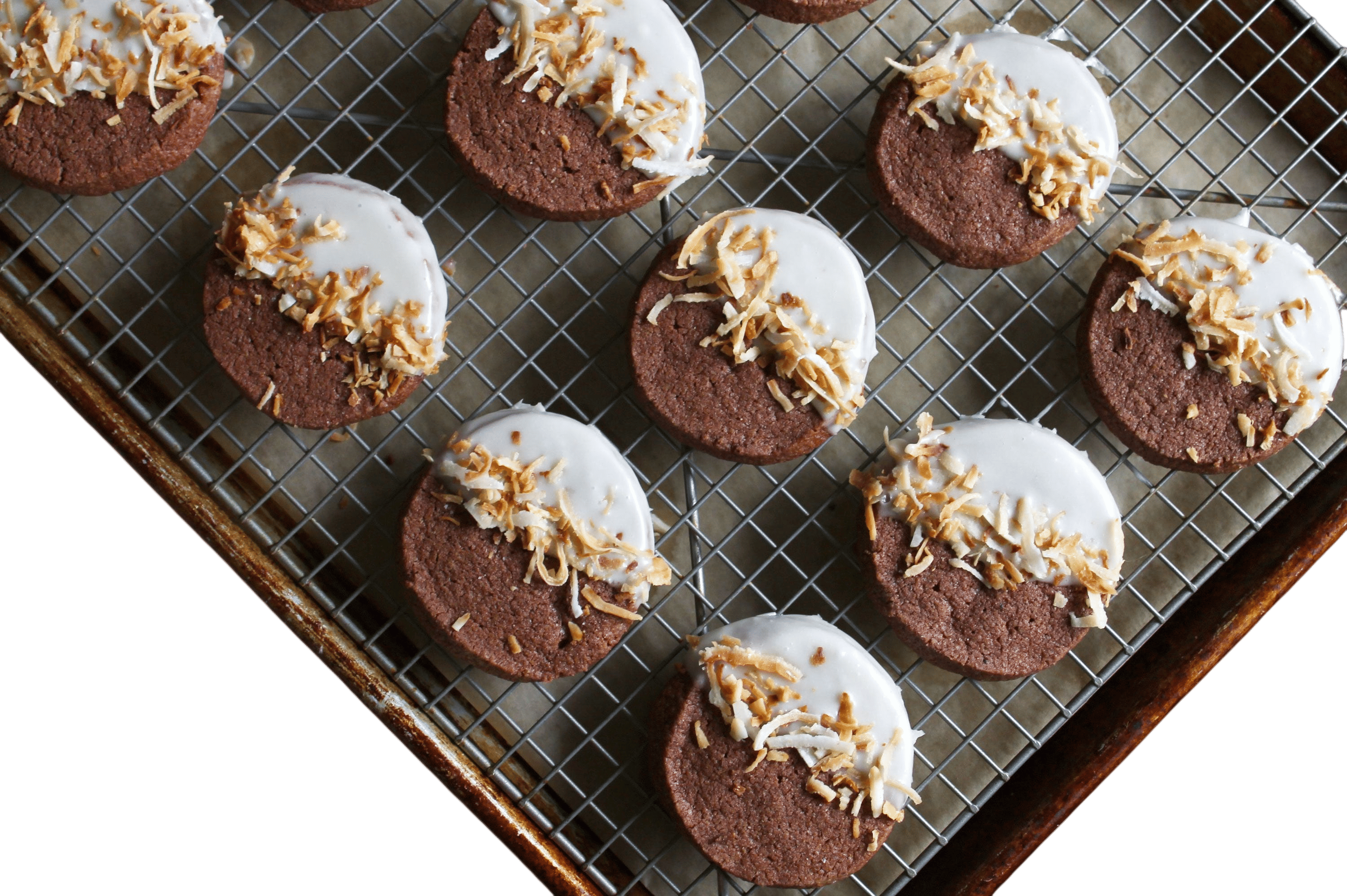 Asha's Spiced Cacao Cookies with Coconut Glaze