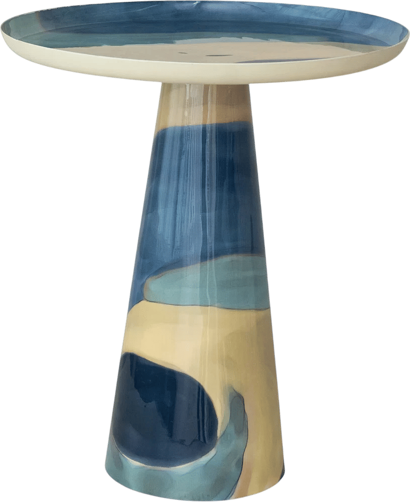 Virtie Vibrant Mosaic Enameled Metal Table