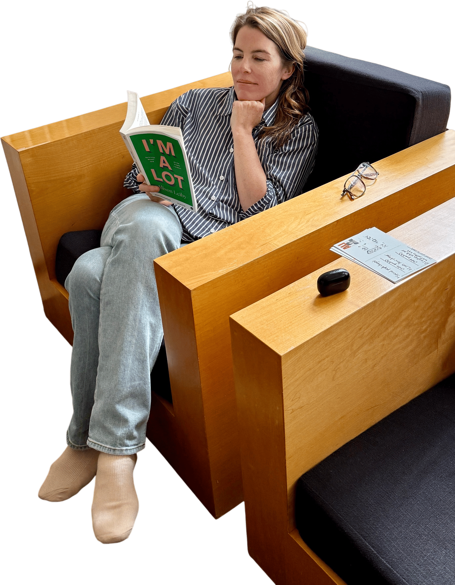 Reading a book in waiting rooms