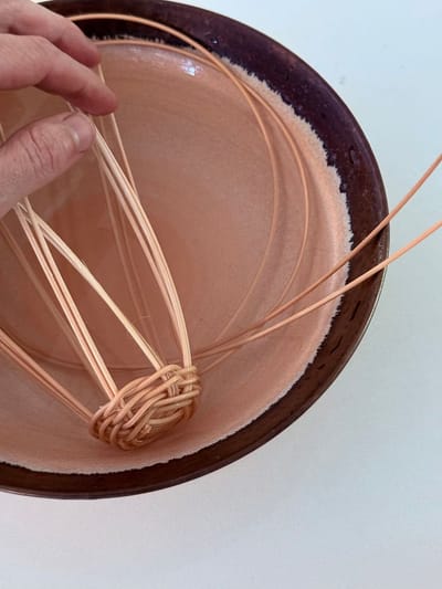Set of 2 Mini Wicker Cloche Baskets Beginner Basket Weaving Kit