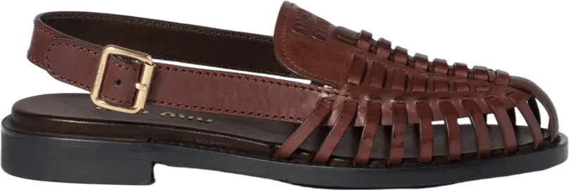 Miu Miu Leather slingback loafers