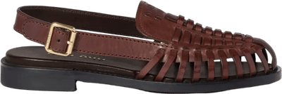 Leather Slingback Loafers