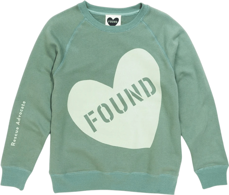 Found My Animal Big Full Heart Sweatshirt - Sage & Mint