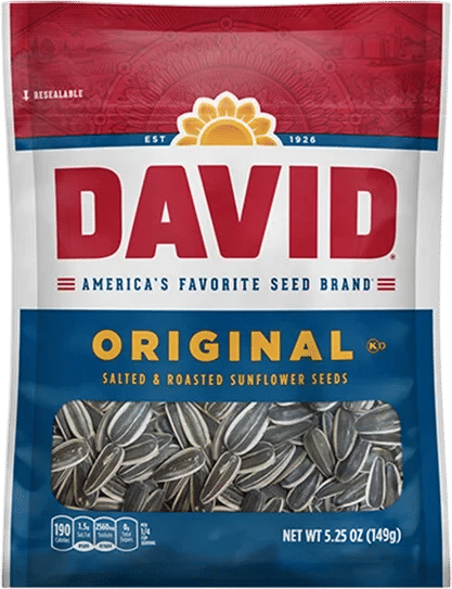 David Roasted Salted Whole Sunflower Seeds 5.25 oz