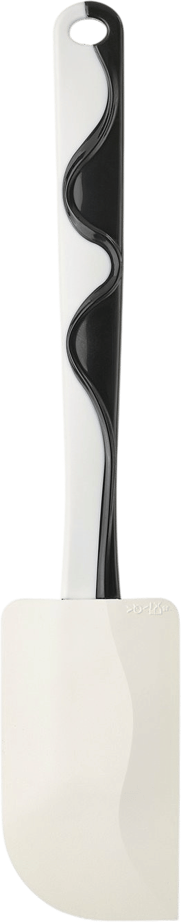 GUBBRÖRA Rubber spatula, black/white