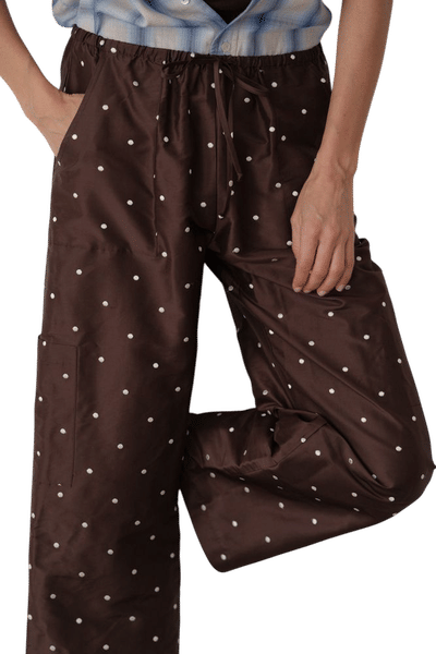 The Taffeta Polka Drawstring Cargo Pant
