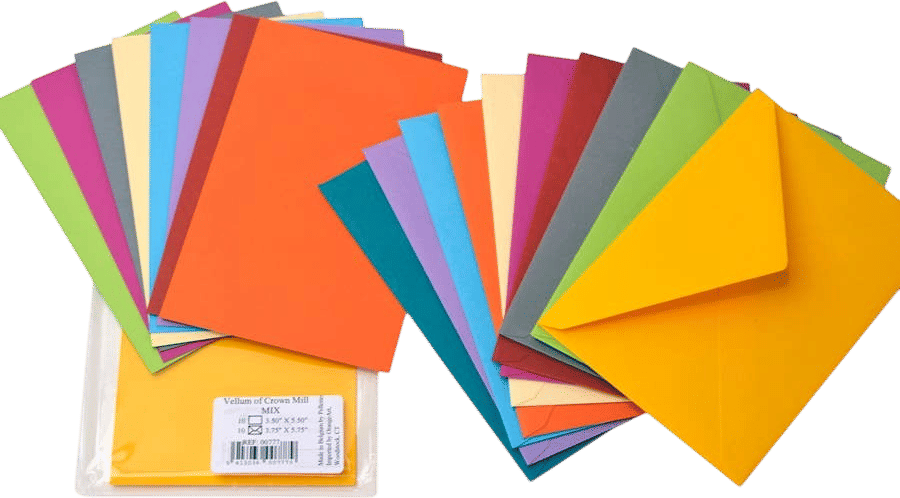 Color Vellum Mixed Note Card Set