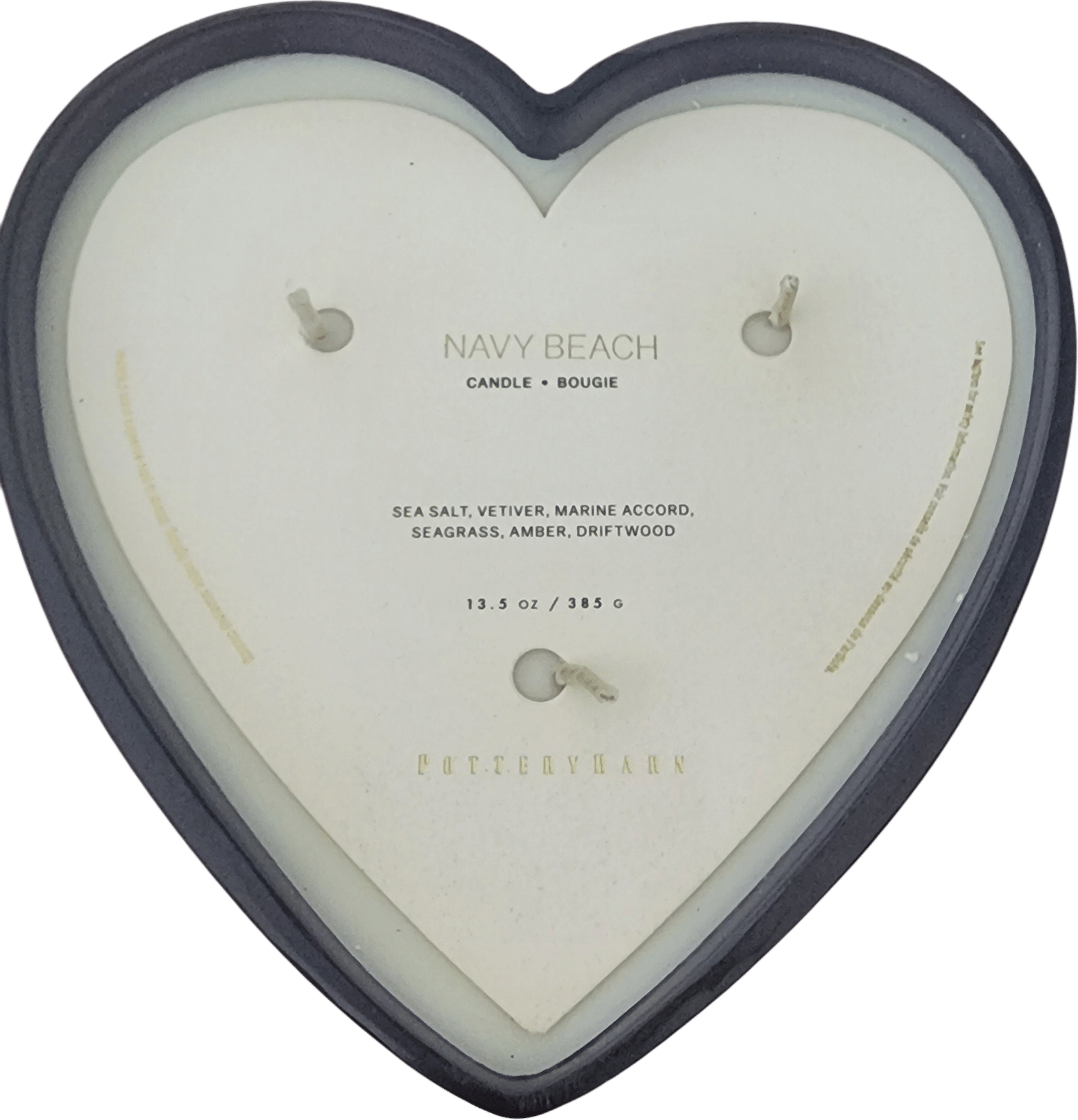 Frosted Glass Heart Candle