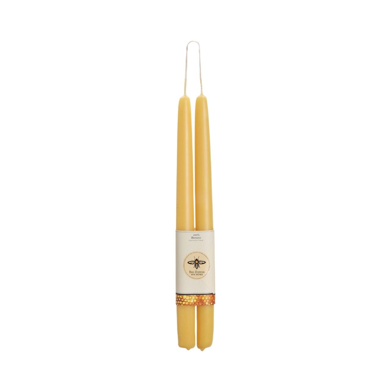 Big Dipper Wax Works Pure Beeswax Taper Candles (12" x 7/8")