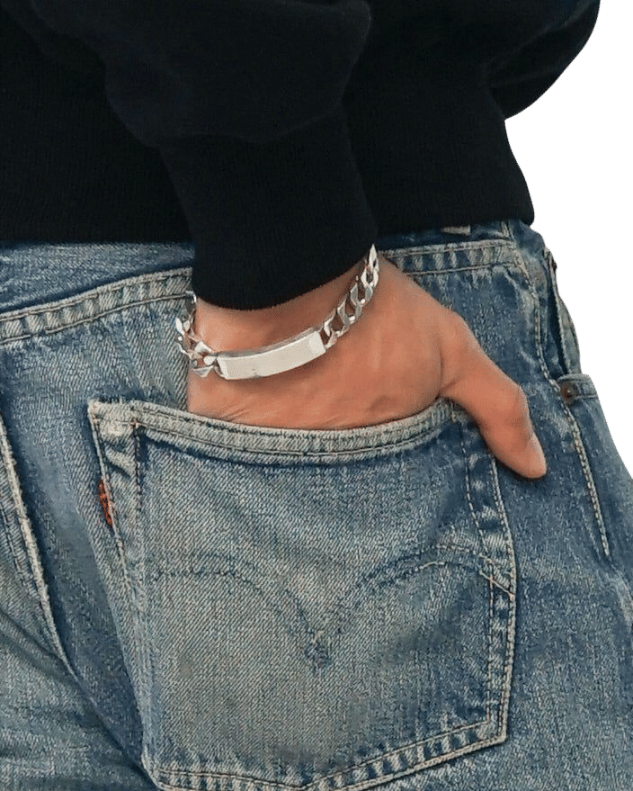 Silver ID Chain Bracelet