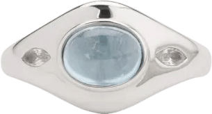 Harvest Signet Ring | Aquamarine & Peach Stone | Stone Fruit