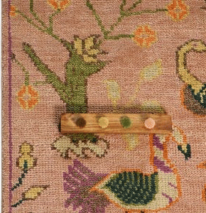 Peacock Garden Wool Rug: Hand Knotted Contemporary Oushak Area Rug