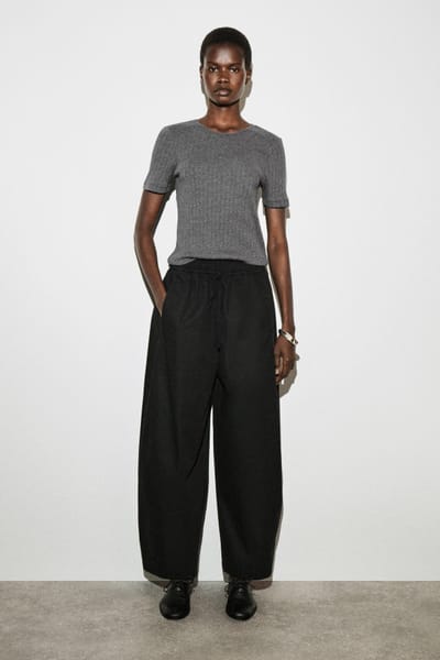 Elasticated Barrel Leg Trousers