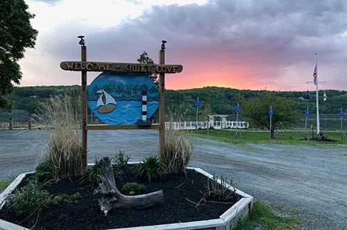 Quiet Cove for pickup pickleball and stunning views of the Hudson River