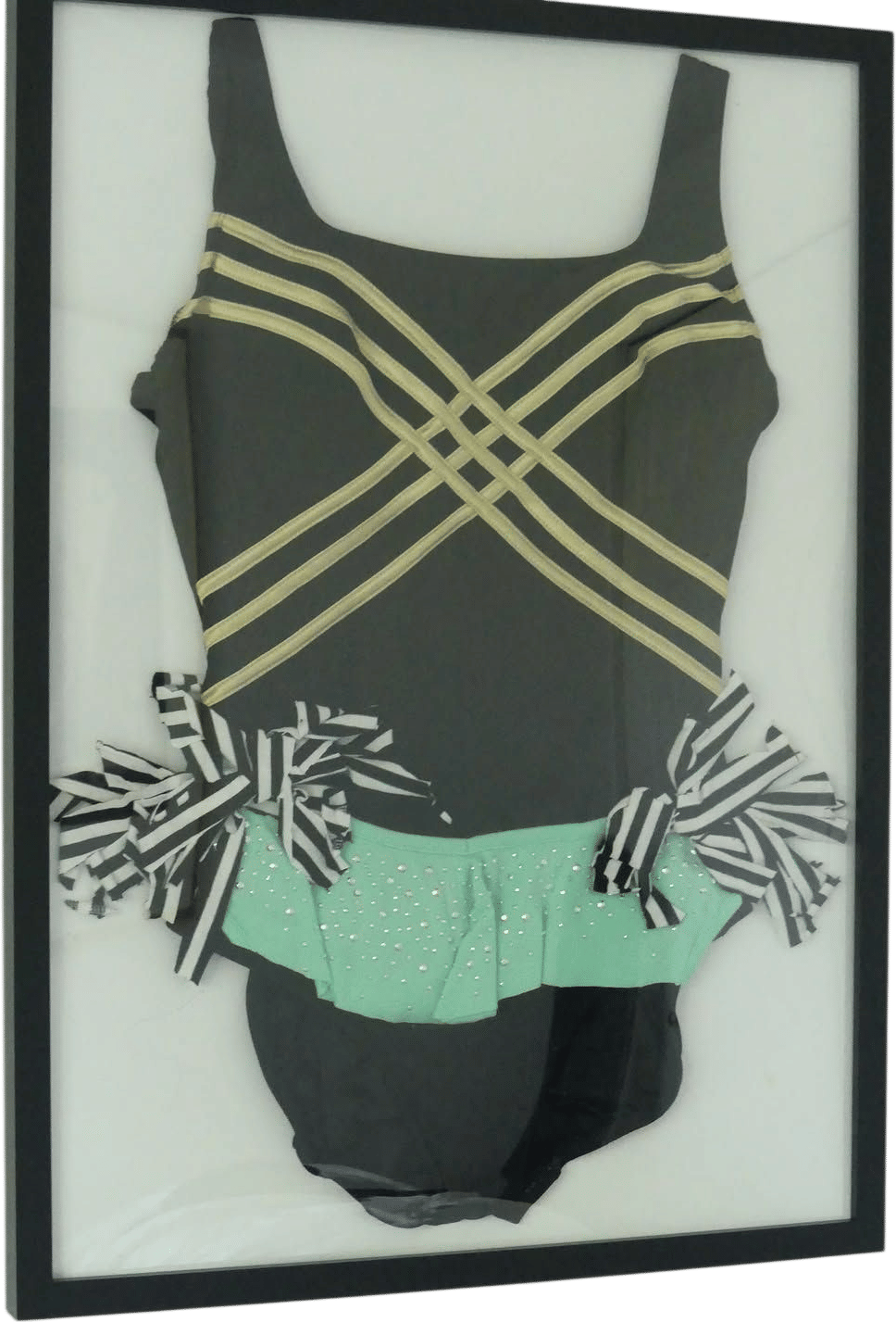 Gold Striped Swimsuit