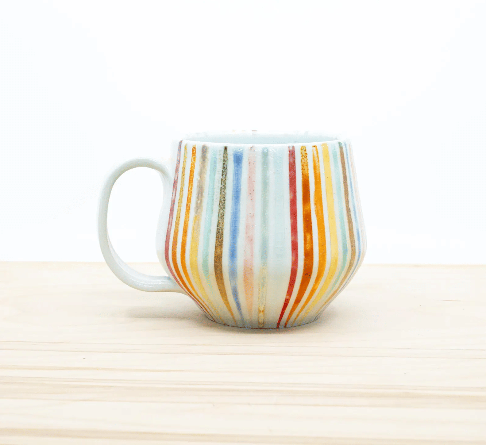 Soda Fired Striped Mugs