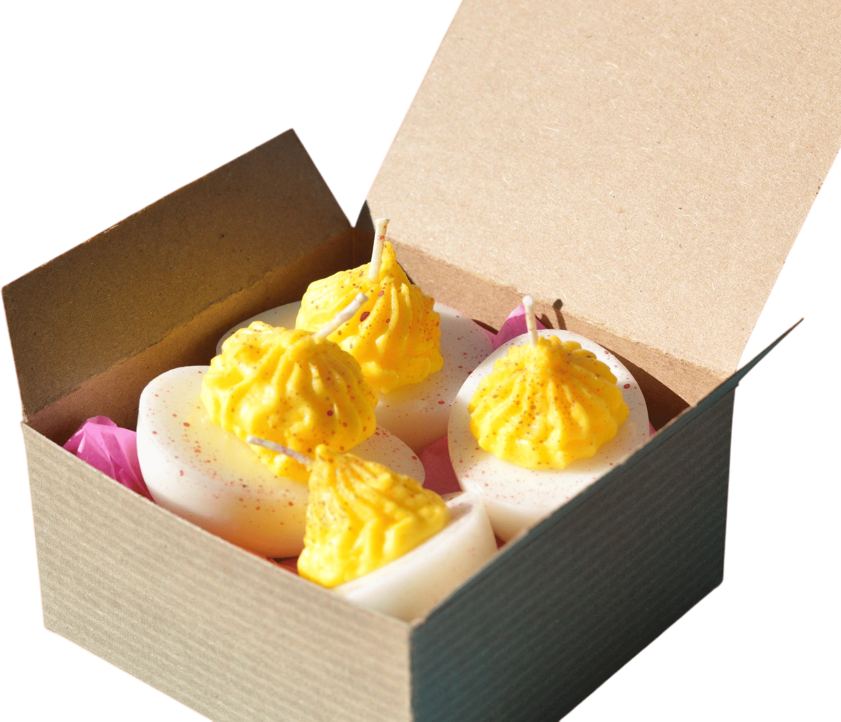 Deviled Egg candle set of 4
