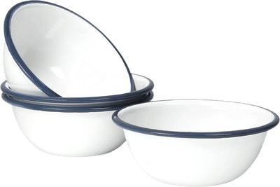 Enamelware 20 oz Cereal Bowls (Set of 4)