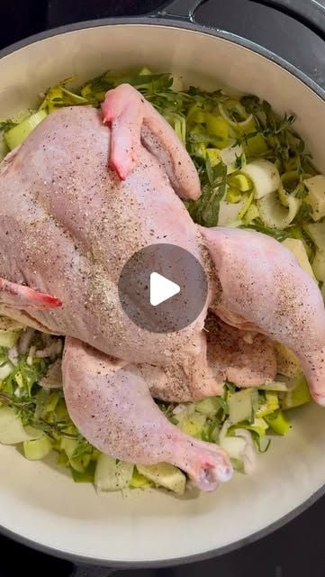 Roast Chicken with Leek Stuffing Recipe