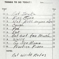 handwritten to-do lists