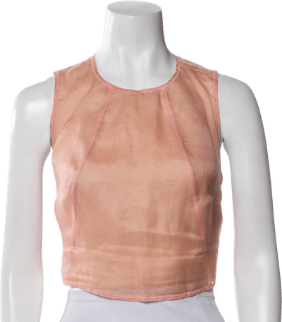 Vintage Crew Neck Open Back Crop Top