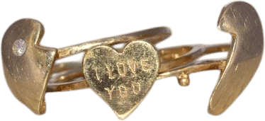 Natural Diamond Hidden Message Heart Ring