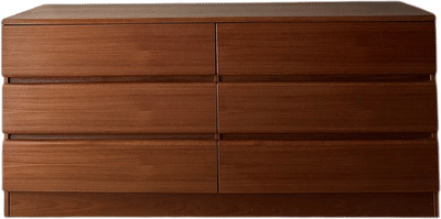 Teak 6-Drawer Dresser